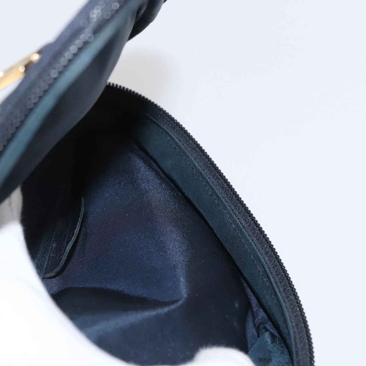 Christian Dior Saddle Zip Pouch Diorissimo Canvas, NAVY, CANVAS, Clutche & pouche