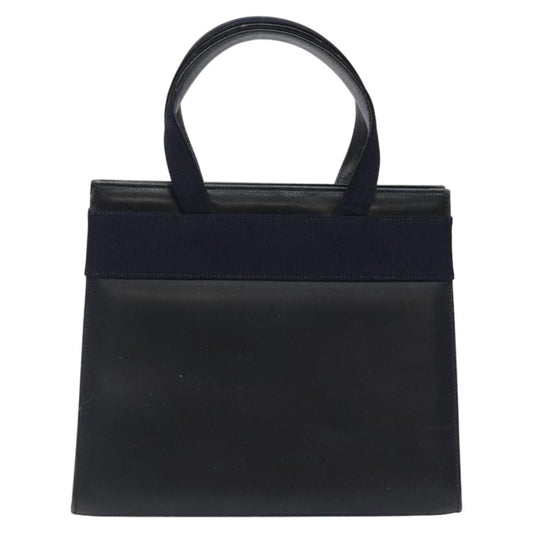 Salvatore Ferragamo Convertible Vara Bow Tote Leather, NAVY, LEATHER, Tote bag