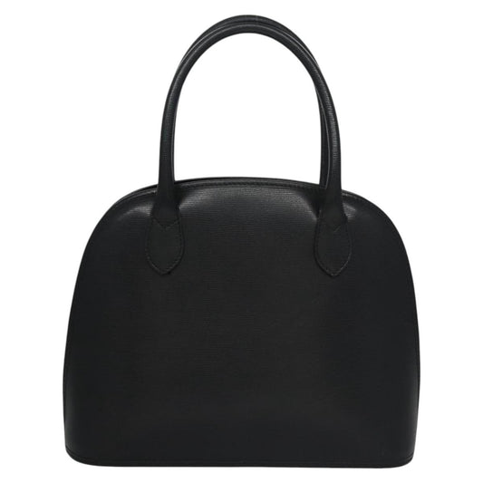 Celine Circle Logo Handbag Leather, BLACK, LEATHER, Handbag