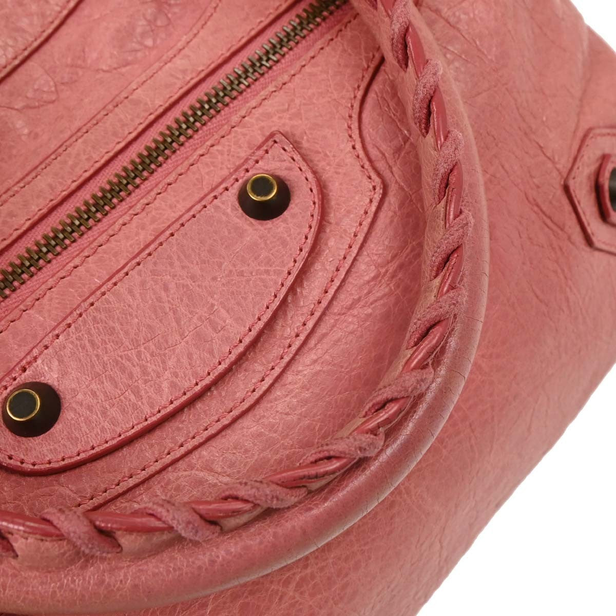Balenciaga City Classic Studs Bag Leather, PINK, LEATHER, Handbag