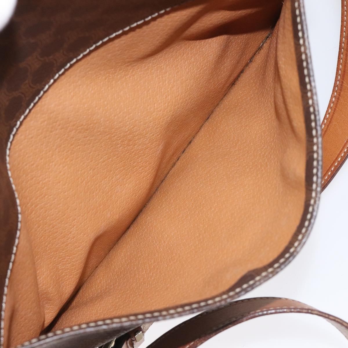 Celine Macadam Shoulder Bag PVC Leather, BROWN, CANVAS, Shoulder bag