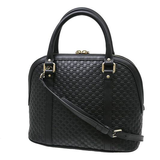 Gucci Convertible Dome Satchel Microguccissima Leather, Black, Leather, Handbag