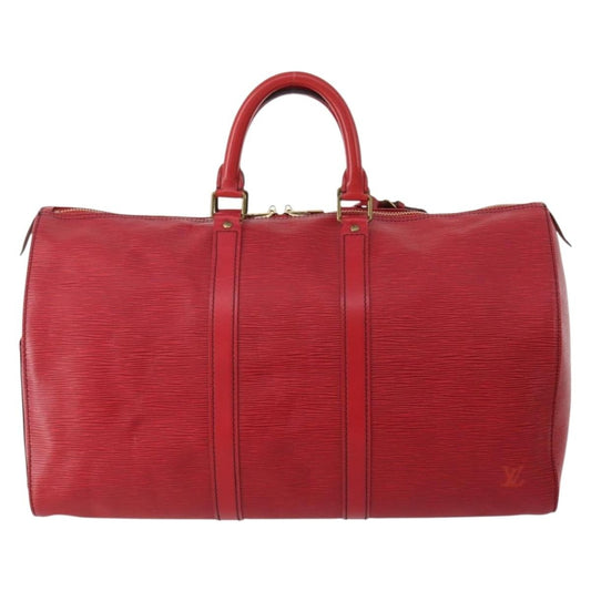 Louis Vuitton Keepall Bag Epi Leather, Red, Leather, Travel Bag