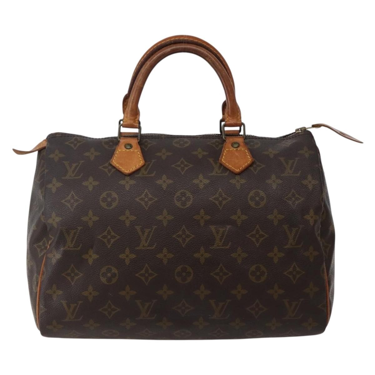 Louis Vuitton Speedy Handbag Monogram Canvas, BROWN, CANVAS, Handbag