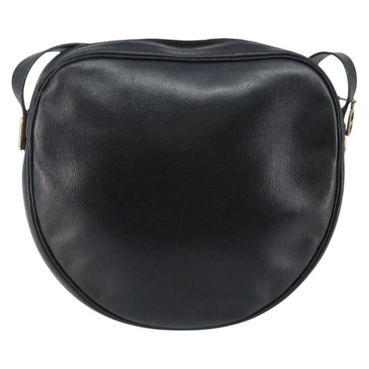 Christian Dior Vintage Shoulder Bag Leather, NAVY, LEATHER, Shoulder bag