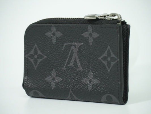 Louis Vuitton Eclipse Porte Monnaie Monogram Canvas, BLACK, CANVAS, Wallets
