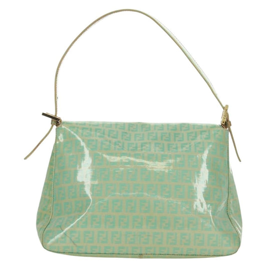 Fendi Mamma Baguette Zucchino Vinyl, GREEN, PATENT_LEATHER, Shoulder bag