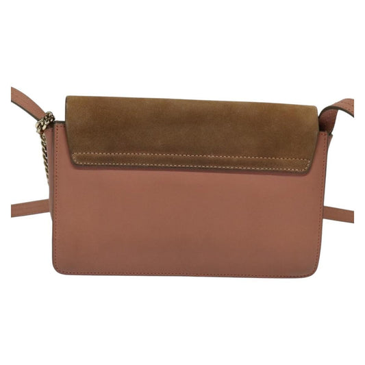Chloe Faye Crossbody Leather and Suede, PINK, LEATHER, Shoulder bag