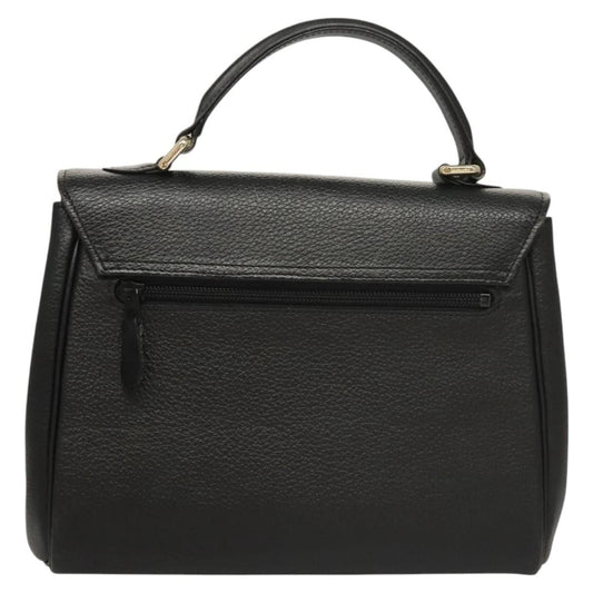 Burberry Vintage Handbag Leather, BLACK, LEATHER, Handbag