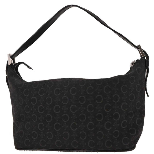 Celine C Macadam Handbag Canvas, BLACK, CANVAS, Handbag