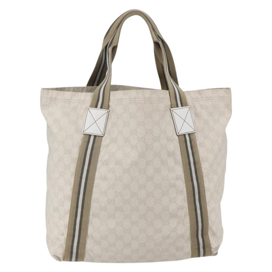 Gucci Original Web Tote GG Canvas, BEIGE, CANVAS, Tote bag