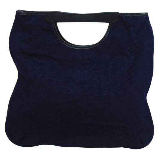 Celine C Macadam Handbag Canvas, NAVY, CANVAS, Handbag