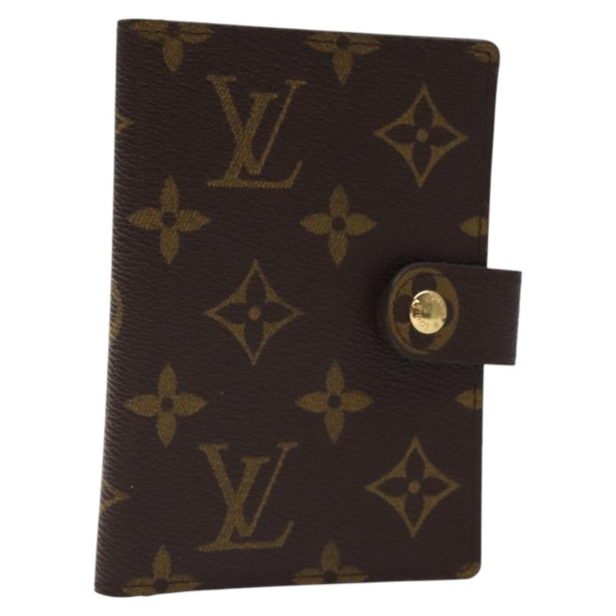 Louis Vuitton Agenda Cover Monogram Canvas, BROWN, CANVAS, Wallets