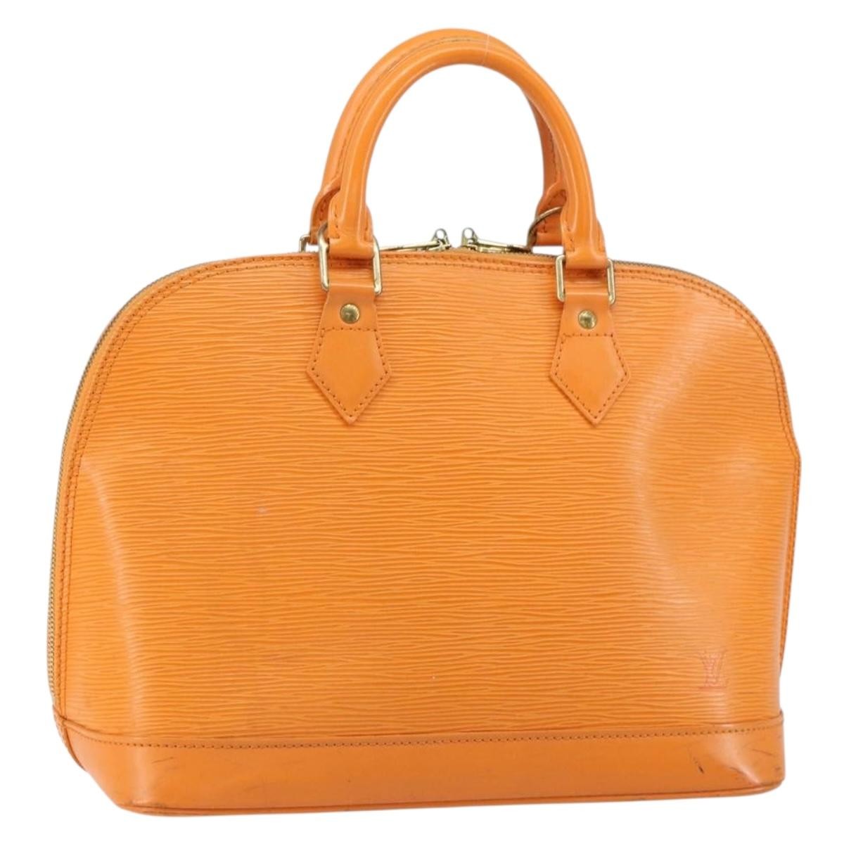 Louis Vuitton Vintage Alma Handbag Epi Leather, ORANGE, LEATHER, Handbag