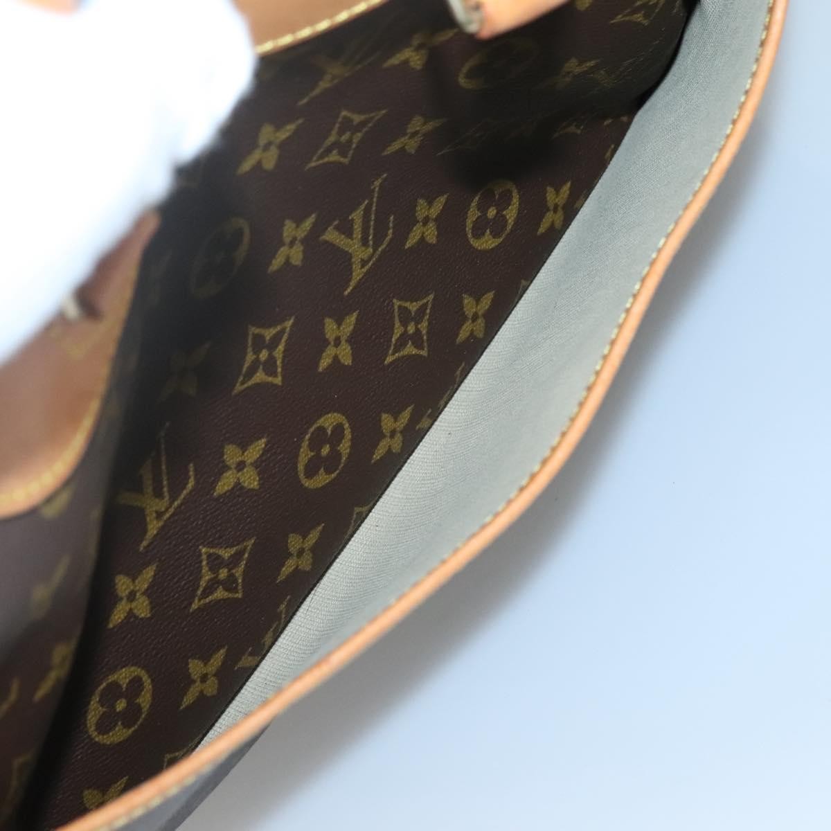 Louis Vuitton Deauville Handbag Monogram Canvas, BROWN, CANVAS, Handbag