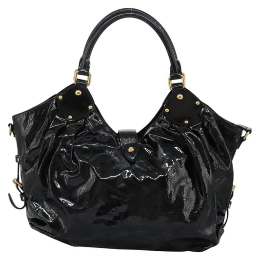 Louis Vuitton L Hobo Surya Leather, Black, Patent Leather, Handbag