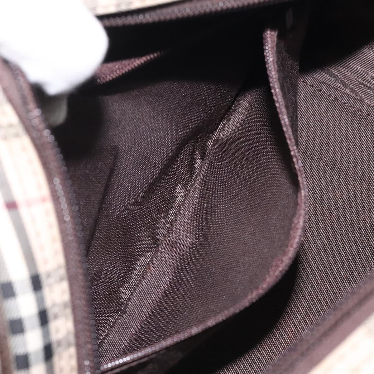 Burberry Nova Check Bowling Bag Canvas, BEIGE, CANVAS, Travel bag