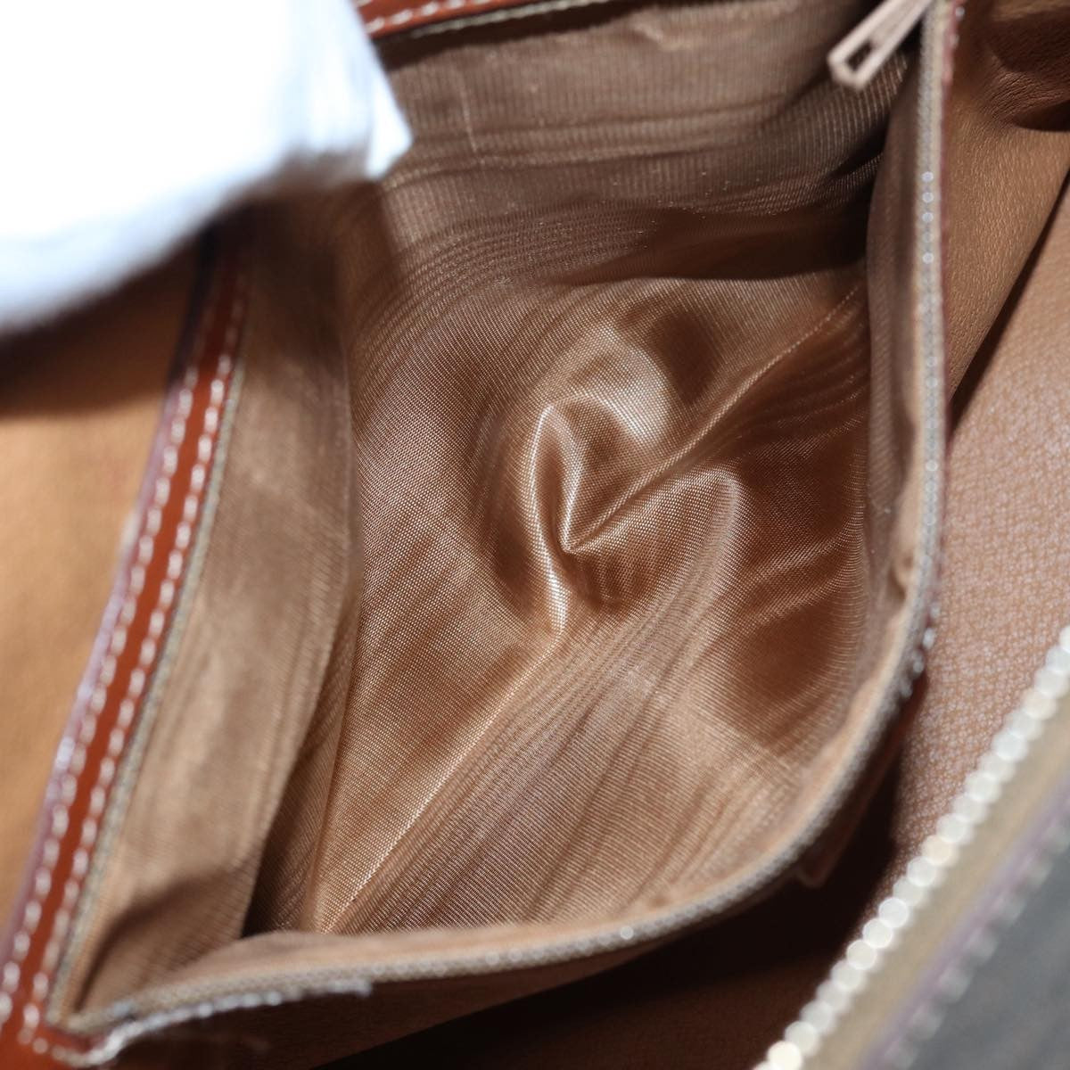 Celine Vintage Macadam Handbag Canvas, BROWN, CANVAS, Handbag