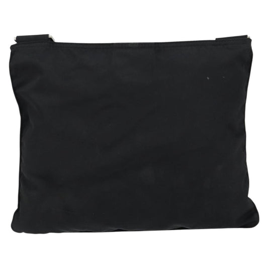 Prada Flat Messenger Bag Tessuto, BLACK, NYLON, Shoulder bag
