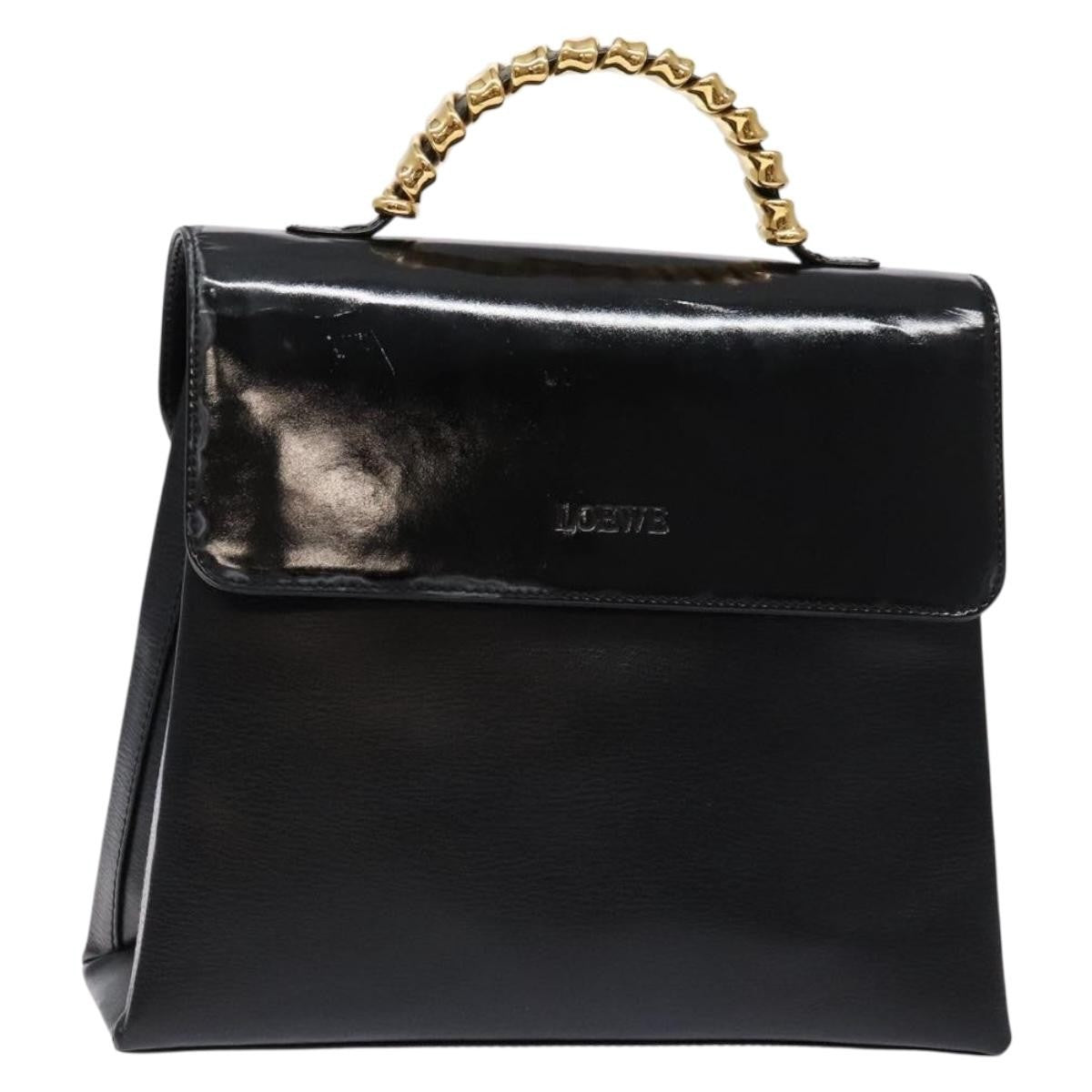 Loewe Vintage Velazquez Top Handle Bag Leather, BLACK, LEATHER, Handbag