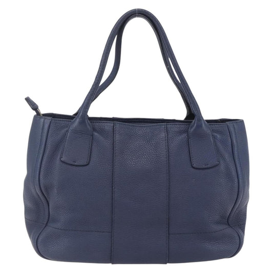 Salvatore Ferragamo Izzie Gancini Embossed Tote Soft Calf, BLUE, LEATHER, Tote bag