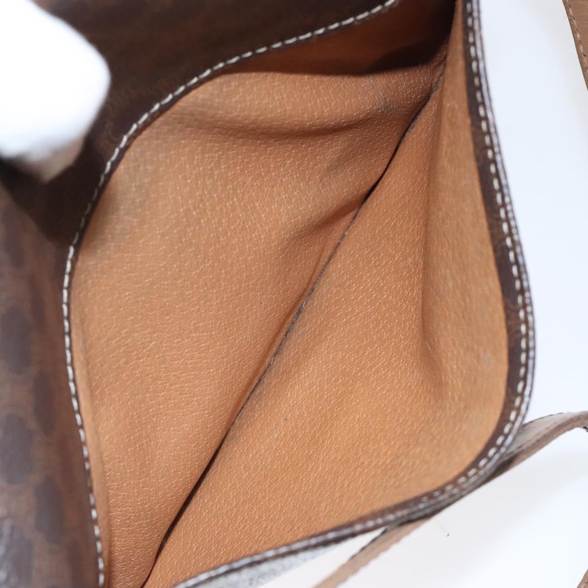 Celine Macadam Shoulder Bag PVC Leather, BROWN, CANVAS, Shoulder bag