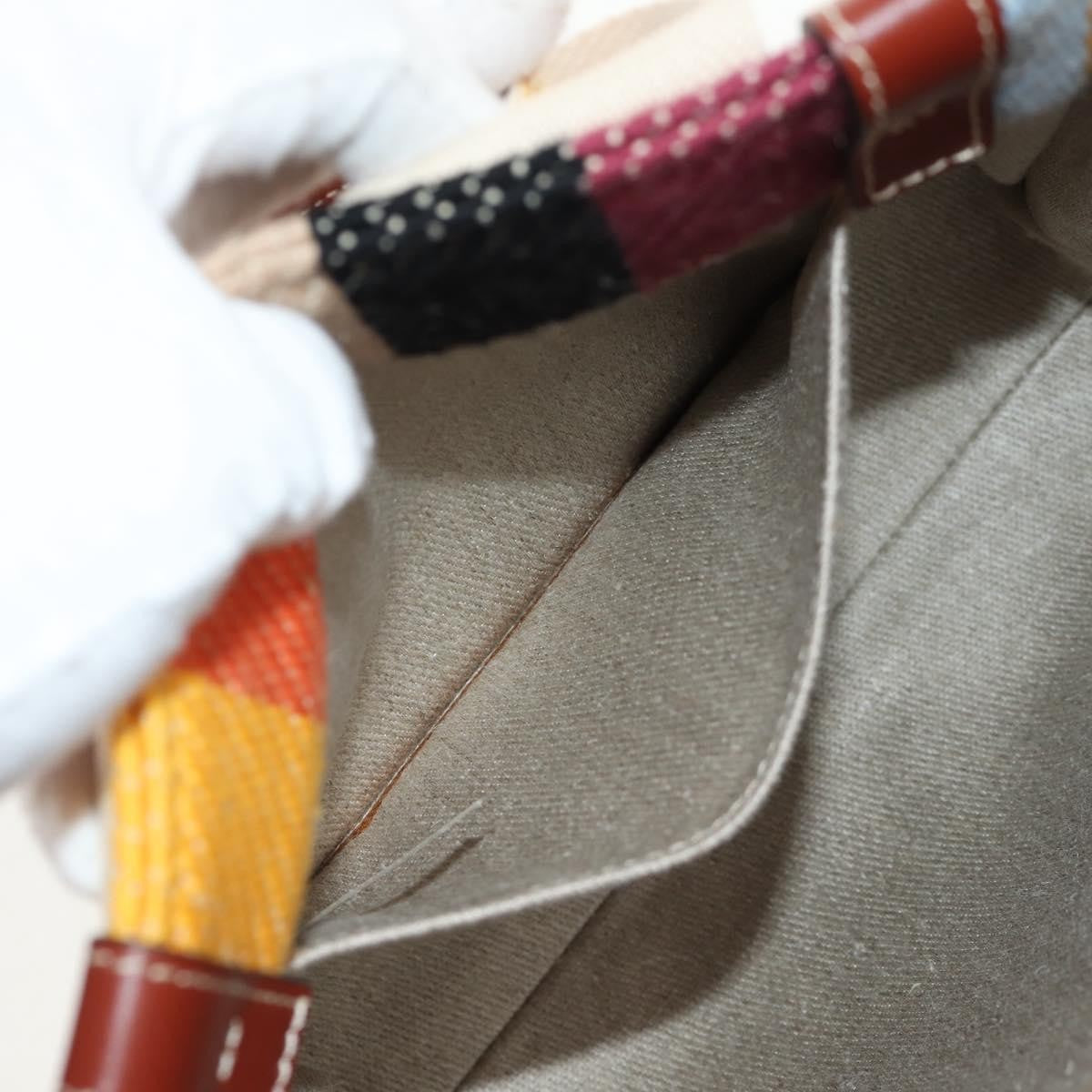 Chloe Woody Tote Canvas with Leather, MULTICOLOUR, CANVAS, Tote bag