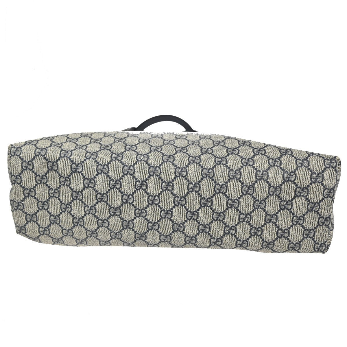 Gucci Plus Tote GG Coated Canvas with Leather, NAVY, CANVAS, Tote bag