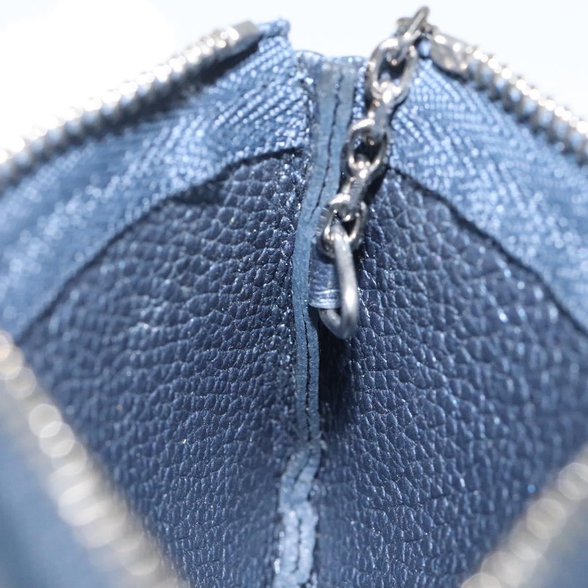 Louis Vuitton Pochette Clés Monogram Empreinte, NAVY, LEATHER, Wallets