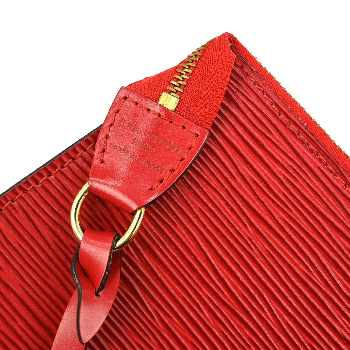 Louis Vuitton Pochette Accessoires Epi Leather, RED, LEATHER, Clutche & pouche