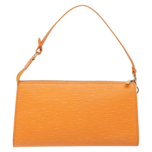 Louis Vuitton Pochette Accessoires Epi Leather, ORANGE, LEATHER, Clutche & pouche