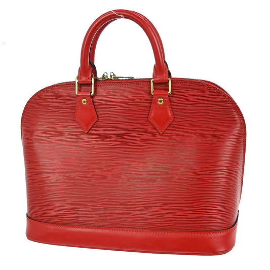 Louis Vuitton Alma Handbag Epi Leather, RED, LEATHER, Handbag
