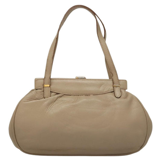 Celine Handbag Leather, BEIGE, LEATHER, Handbag