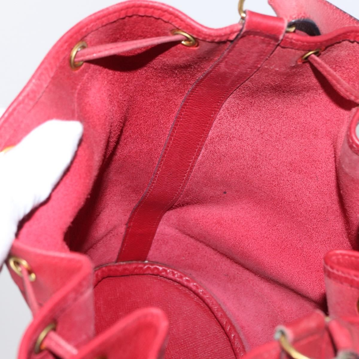 Hermes Market Handbag Leather, RED, LEATHER, Shoulder bag