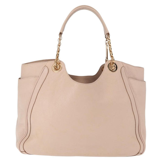 Salvatore Ferragamo Betulla Chain Tote Leather, PINK, LEATHER, Tote bag