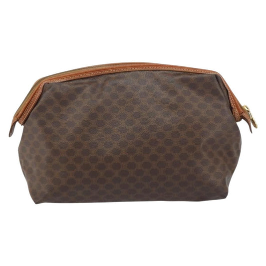 Celine C Macadam Pouch Canvas, BROWN, PVC, Clutche & pouche