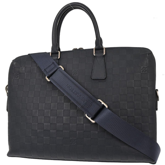 Louis Vuitton Porte-Documents Jour Bag Damier Infini Leather, NAVY, LEATHER, Briefcase