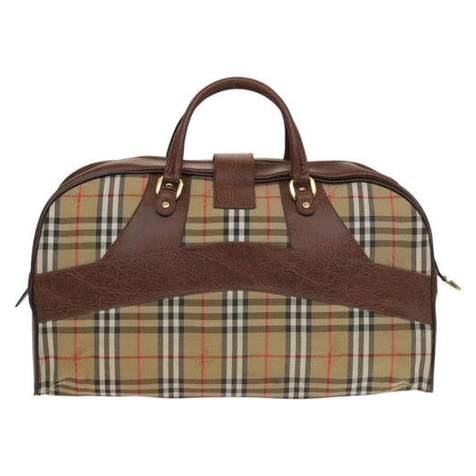 Burberry Nova check boston bag Canvas, BEIGE, CANVAS, Travel bag