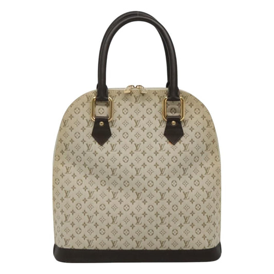 Louis Vuitton Alma Handbag Mini Lin Monogram, Khaki, Canvas, Handbag