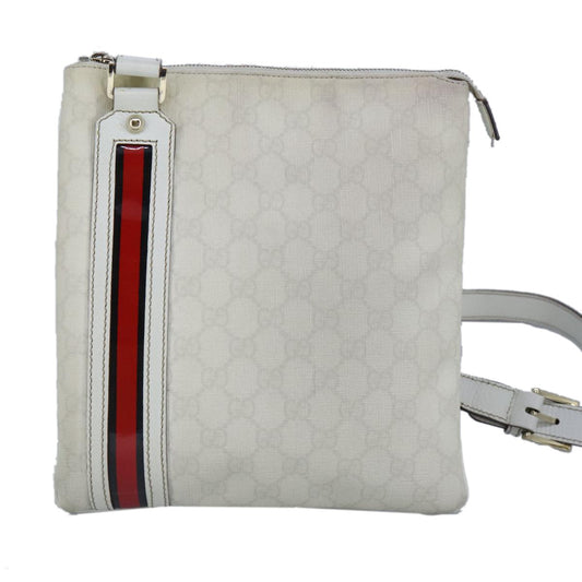 Gucci Sherry line shoulder bag Canvas, White, PVC, Shoulder Bag