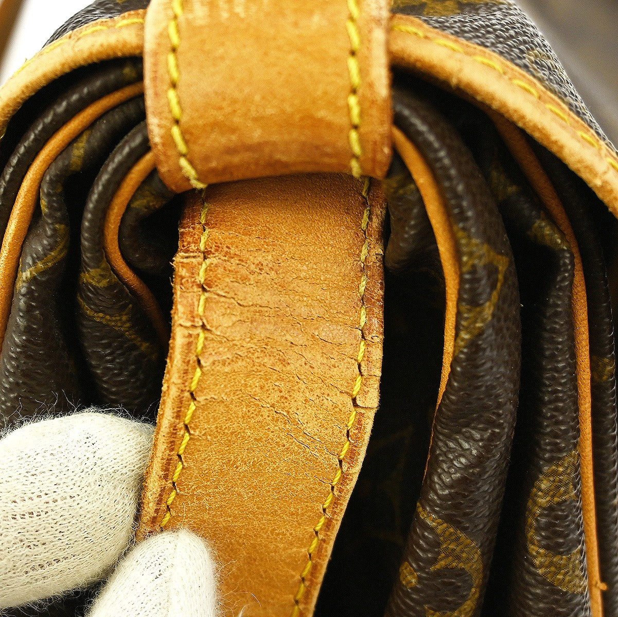 Louis Vuitton Saumur Handbag Monogram Canvas, BROWN, CANVAS, Shoulder bag