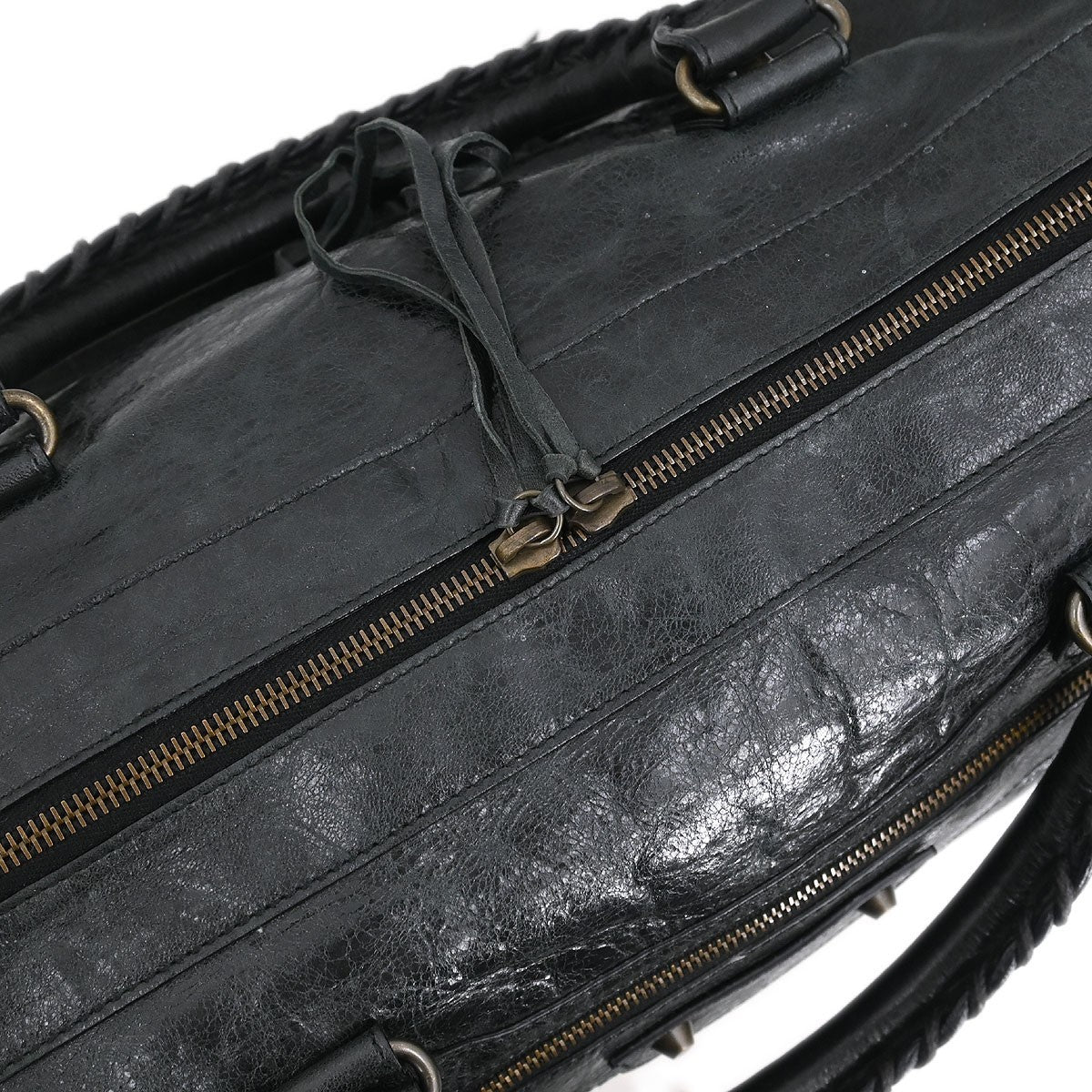 Balenciaga Twiggy Classic Studs Bag Leather, GREEN, LEATHER, Handbag