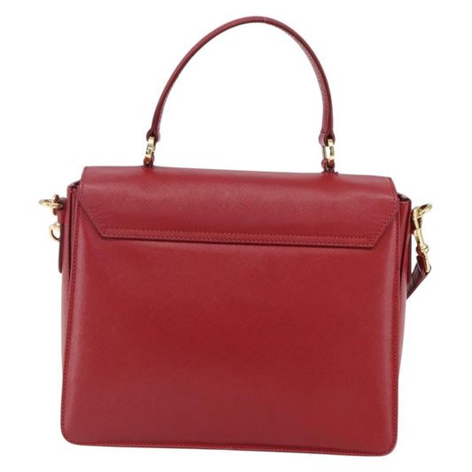 Salvatore Ferragamo Gancini handbag Leather, RED, LEATHER, Handbag