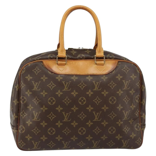 Louis Vuitton Deauville Handbag Monogram Canvas, BROWN, CANVAS, Handbag