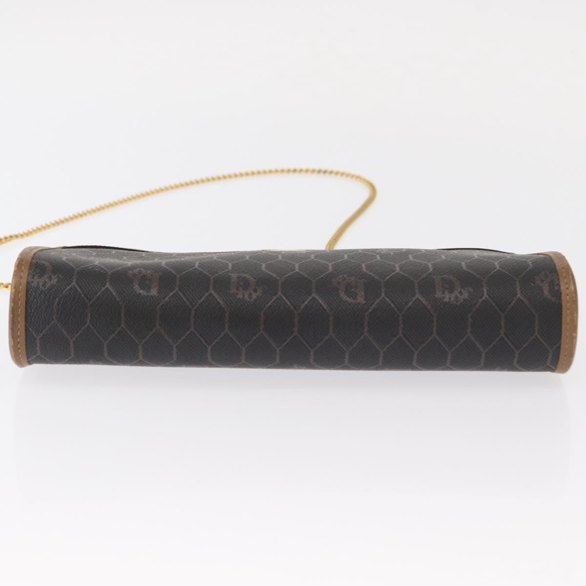 Christian Dior Vintage Honeycomb Shoulder Bag Canvas and Leather, BLACK, CANVAS, Shoulder bag