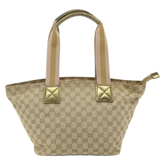 Gucci Web Zip Tote GG Canvas, Beige, Canvas, Tote Bag