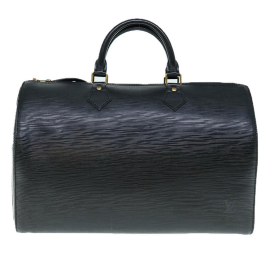 Louis Vuitton Speedy Handbag Epi Leather, BLACK, LEATHER, Handbag