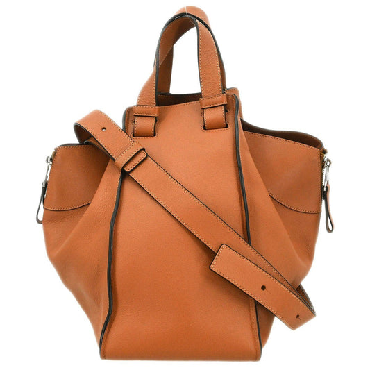 Loewe Hammock Bag Leather, Brown, Leather, Handbag
