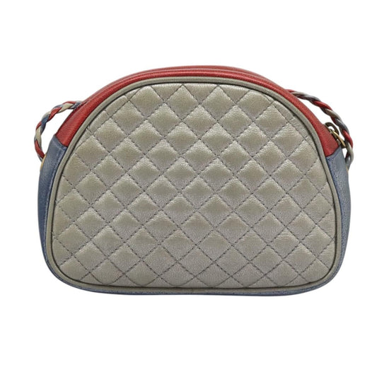 Gucci Trapuntata Camera Shoulder Bag Lambskin, RED, LEATHER, Shoulder bag