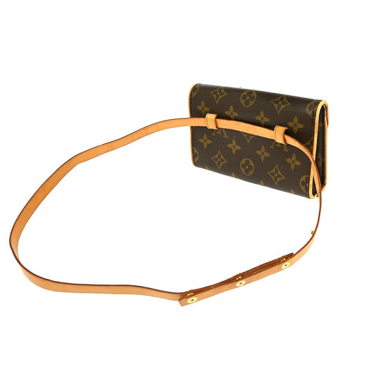Louis Vuitton Florentine Waist Bag Monogram Canvas, BROWN, CANVAS, Clutche & pouche